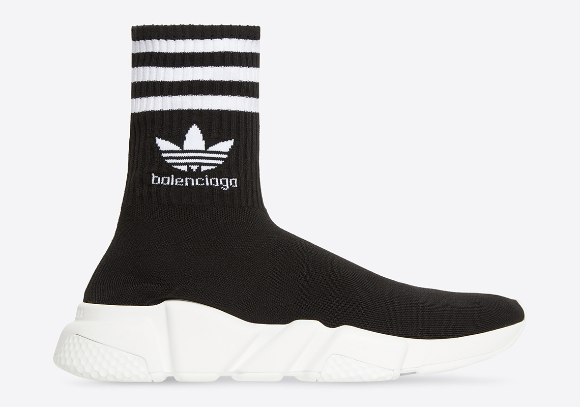 Balenciaga Adidas Speed Sneaker Black White 1