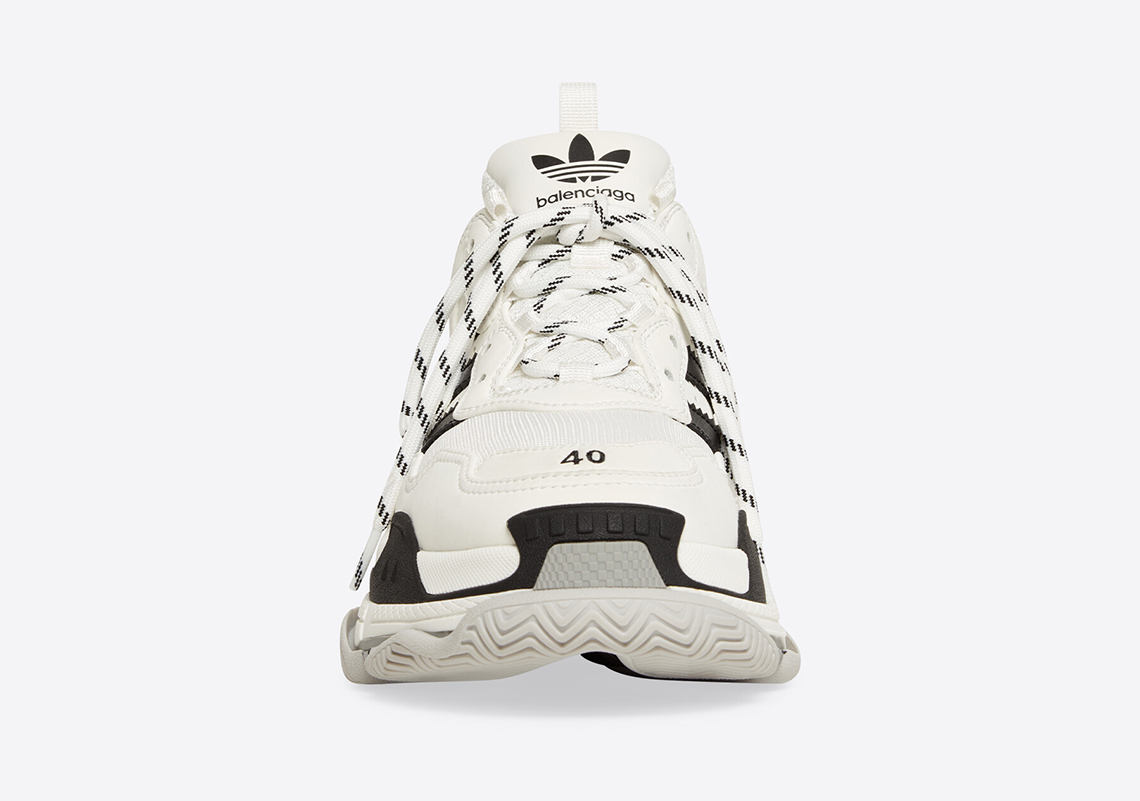 Balenciaga Adidas Triple S White Black 4