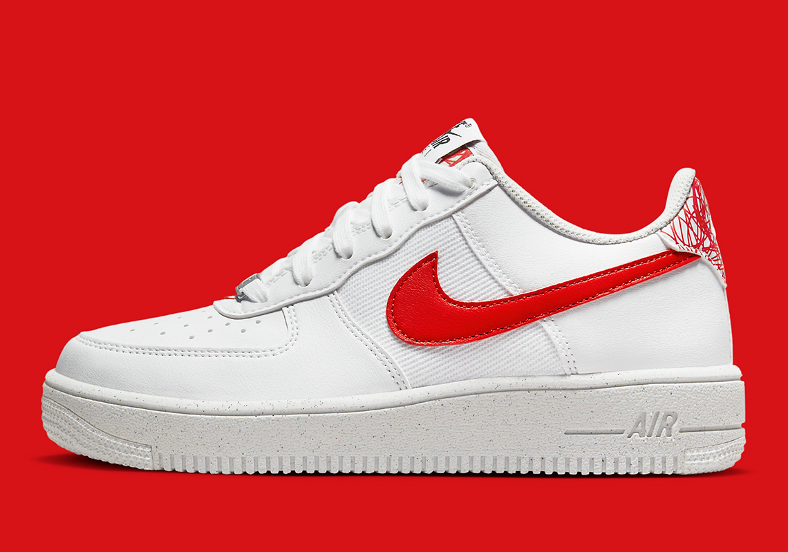 Bright Red Swooshes And Matching Paint Splatters Dress This Upcoming Nike Air Force 1