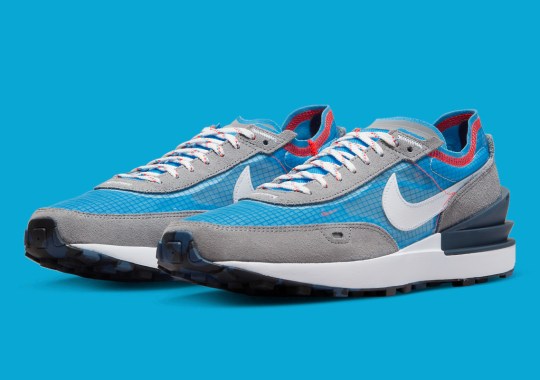 Blue-Colored Grid Patterns Land On The Nike Waffle One