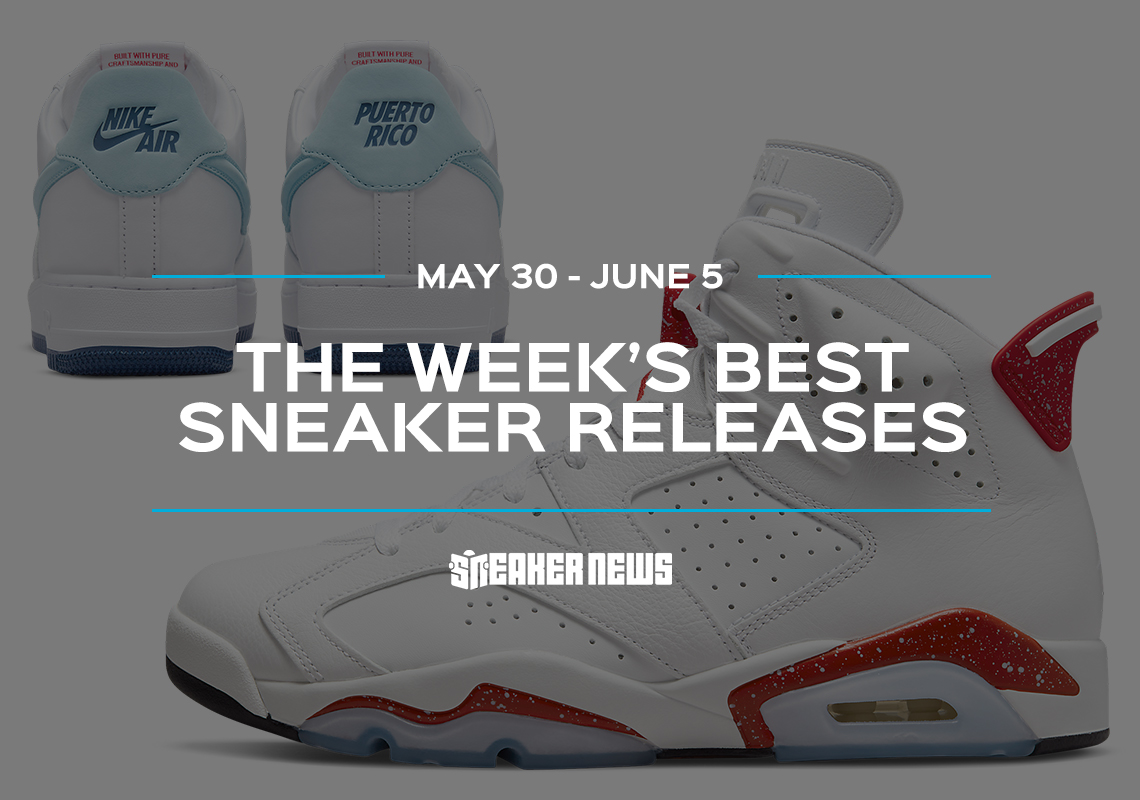 The Air Jordan 6 "Red Oreo" and Nike Air Force 1 "Puerto Rico" Headline This Week's Best Releases