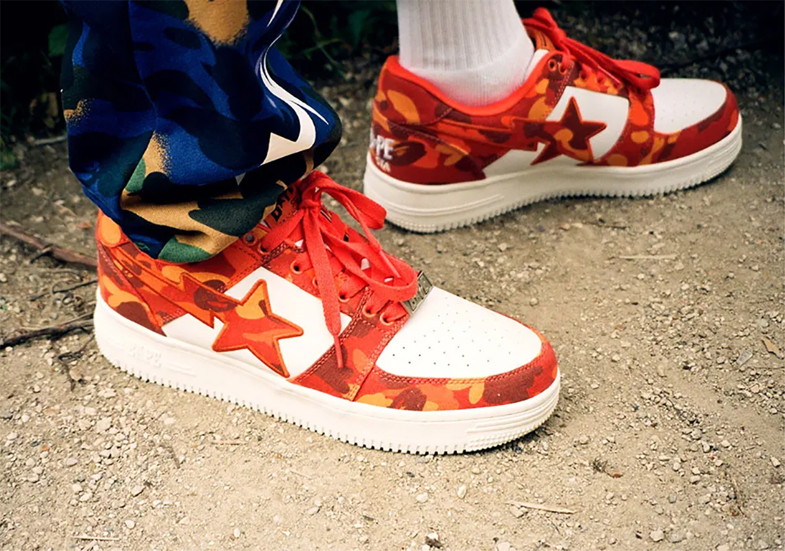 Heron Preston Brings Hazard Orange To The BAPE STA