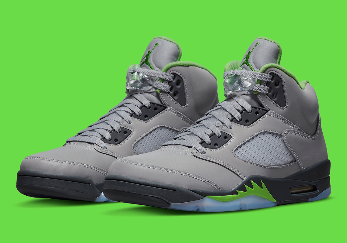 Official Images Of The Air Jordan 5 “Green Bean”