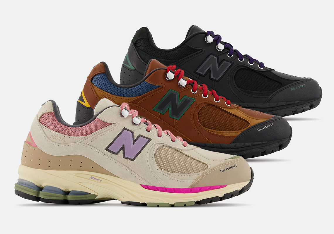 The New Balance 2002R "Hiking Pack" Outfitted In Three Colorways