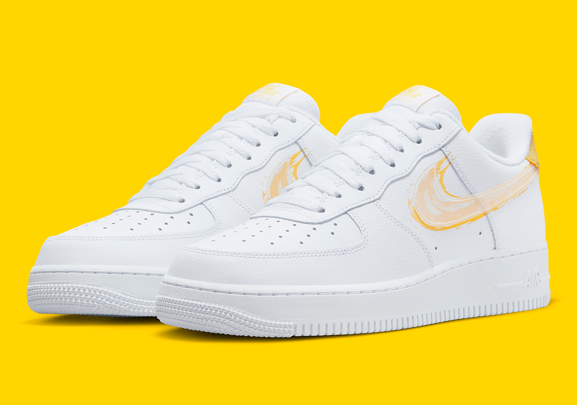 Nike Air Force 1 Low Brushstroke Yellow Dx2646 100 2