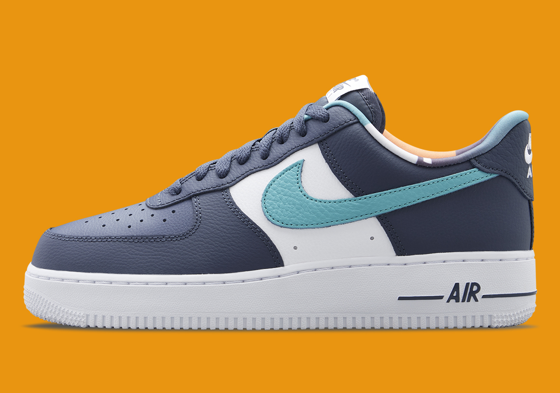 Nike Air Force 1 Low Emb Thunder Blue Washed Teal Dm0109 400 2