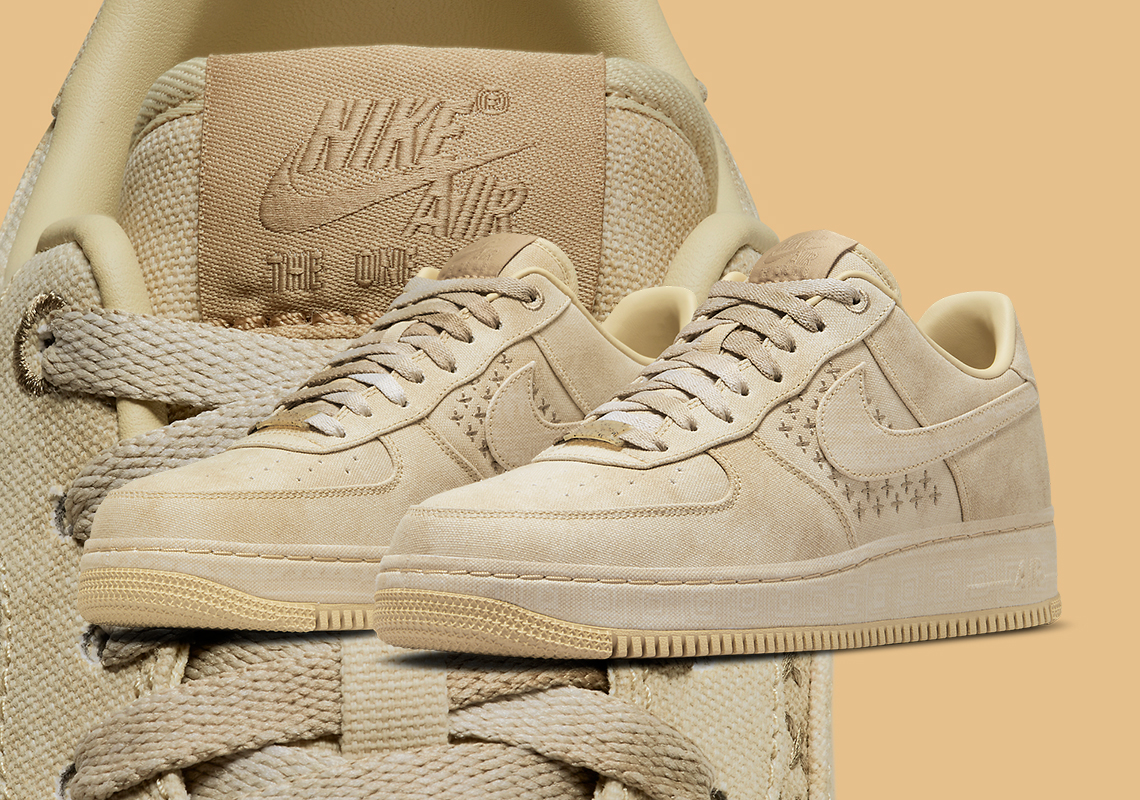 The Nike Air Force 1 Low NAIKE Wraps The Midsole In Patterned Canvas