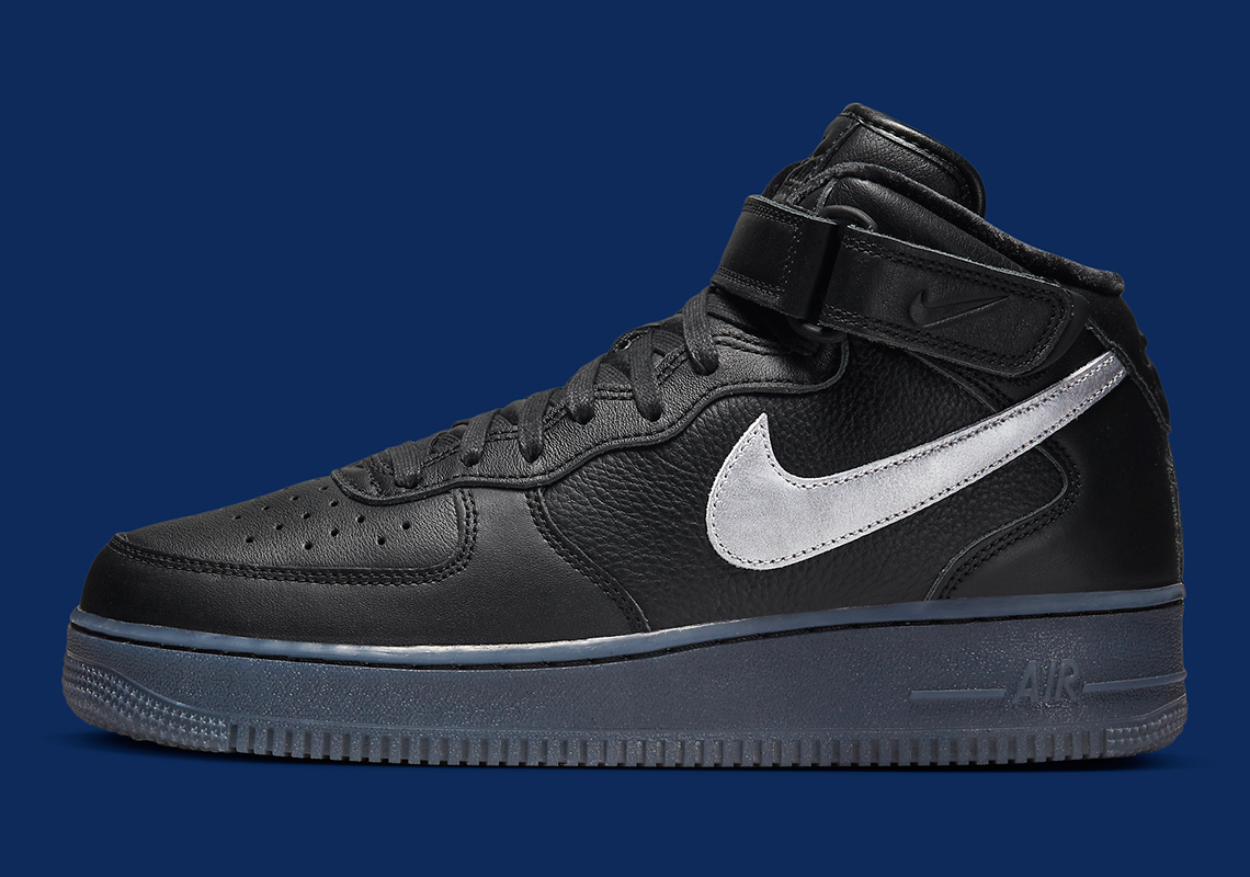 Nike Air Force 1 Mid Black Navy Dx3061 001 5