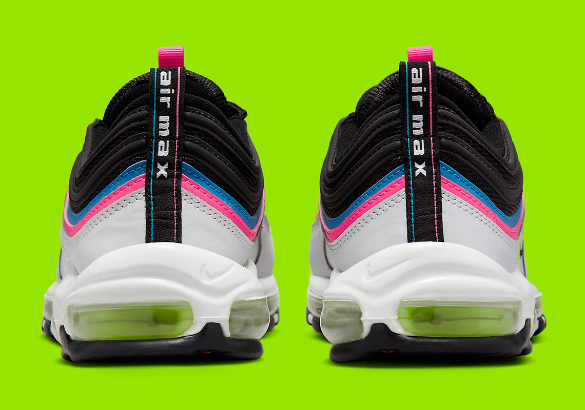 Nike Air Max 97 Black Neon Pink Blue Dz4392 001 5