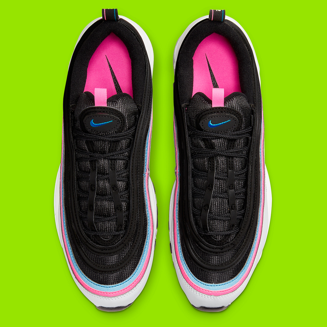 Nike Air Max 97 Black Neon Pink Blue Dz4392 001 7