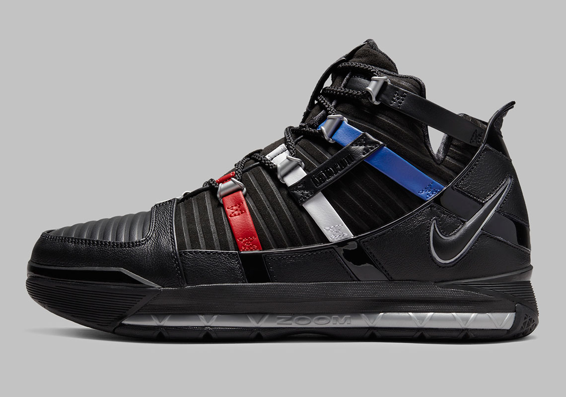 Nike Lebron 3 Retro Black White Red Blue Do9354 001 1