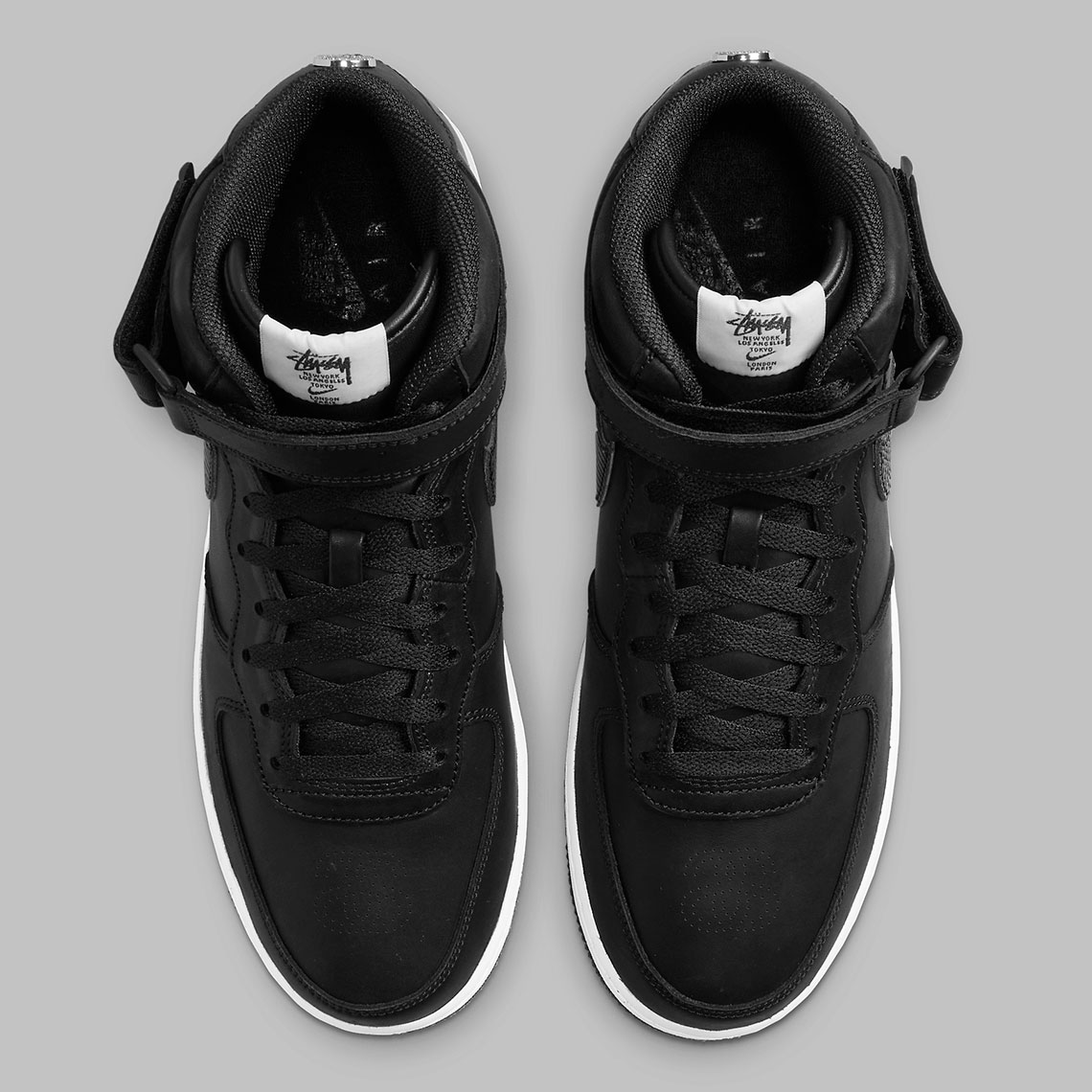 Stussy Nike Air Force 1 Mid Black Dj7840 001 Release Date 4