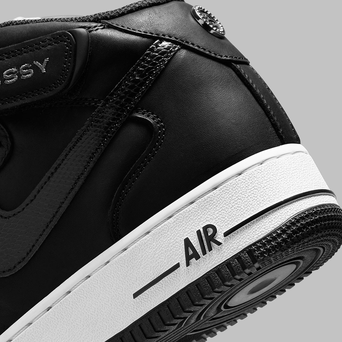 Stussy Nike Air Force 1 Mid Black Dj7840 001 Release Date 5