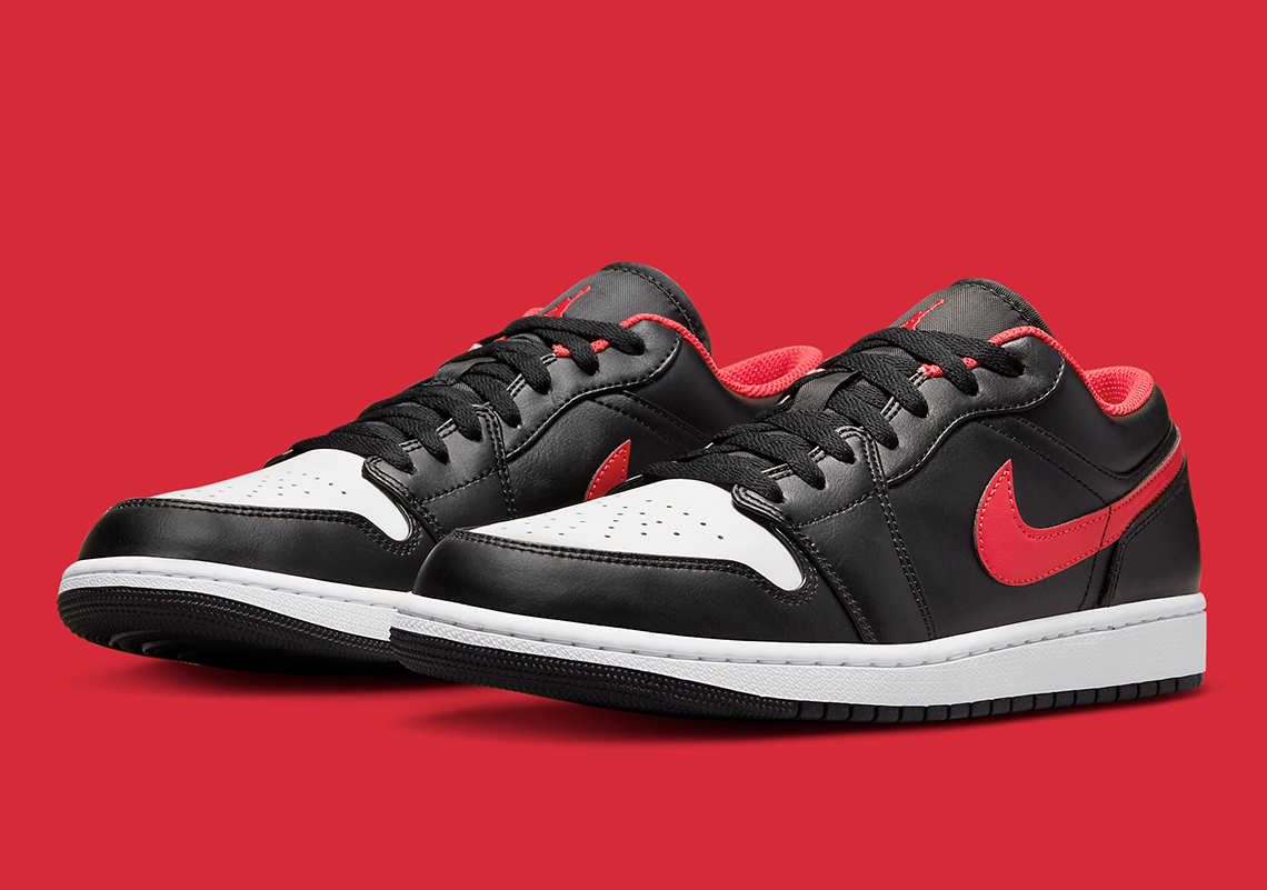 Air Jordan 1 Low Black Red 553558 063 4