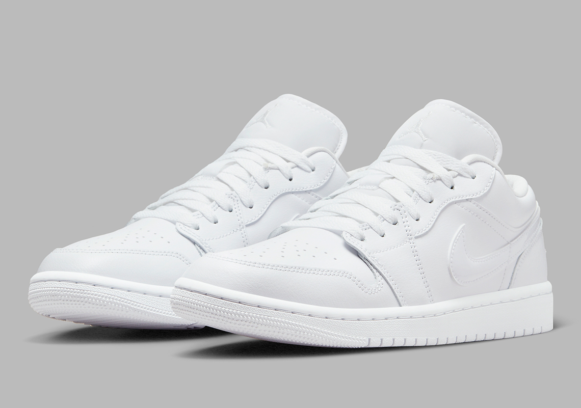 Another Round Of “Triple White” Air Jordan 1 Lows Are On The Way