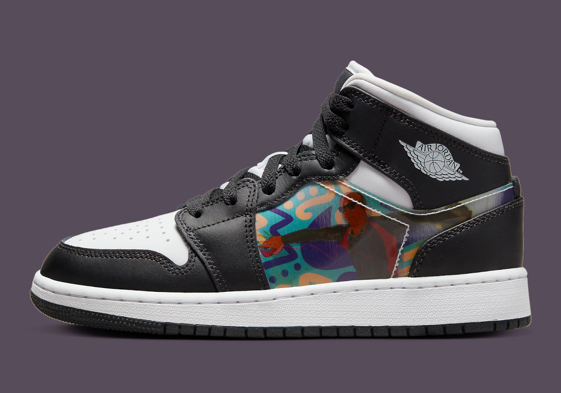 Another Air Jordan 1 Mid "Hologram" Appears For Kids