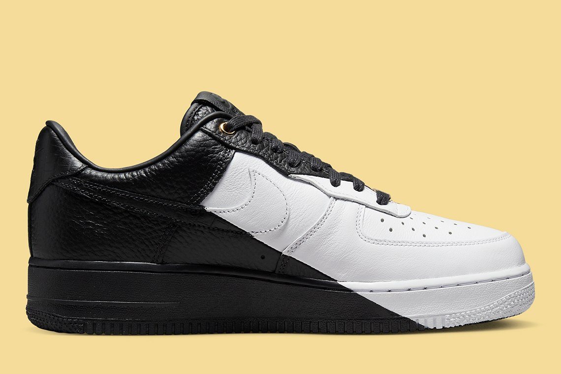 Nike Air Force 1 Black White Gold Dx6034 001 1