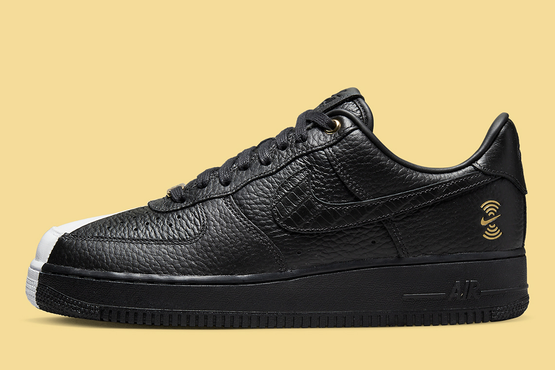 Nike Air Force 1 Black White Gold Dx6034 001 10