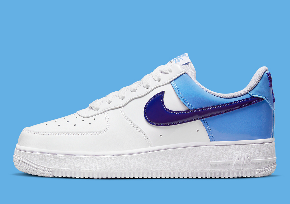 Patent Leather Swooshes And Thick Embroidery Mark This Newest Nike Air Force 1