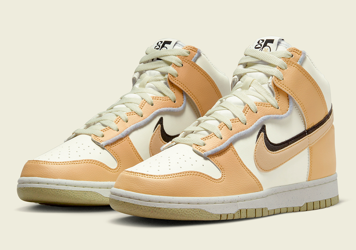 Nike Adds Light Tans To Their Double-Swooshed Dunk High