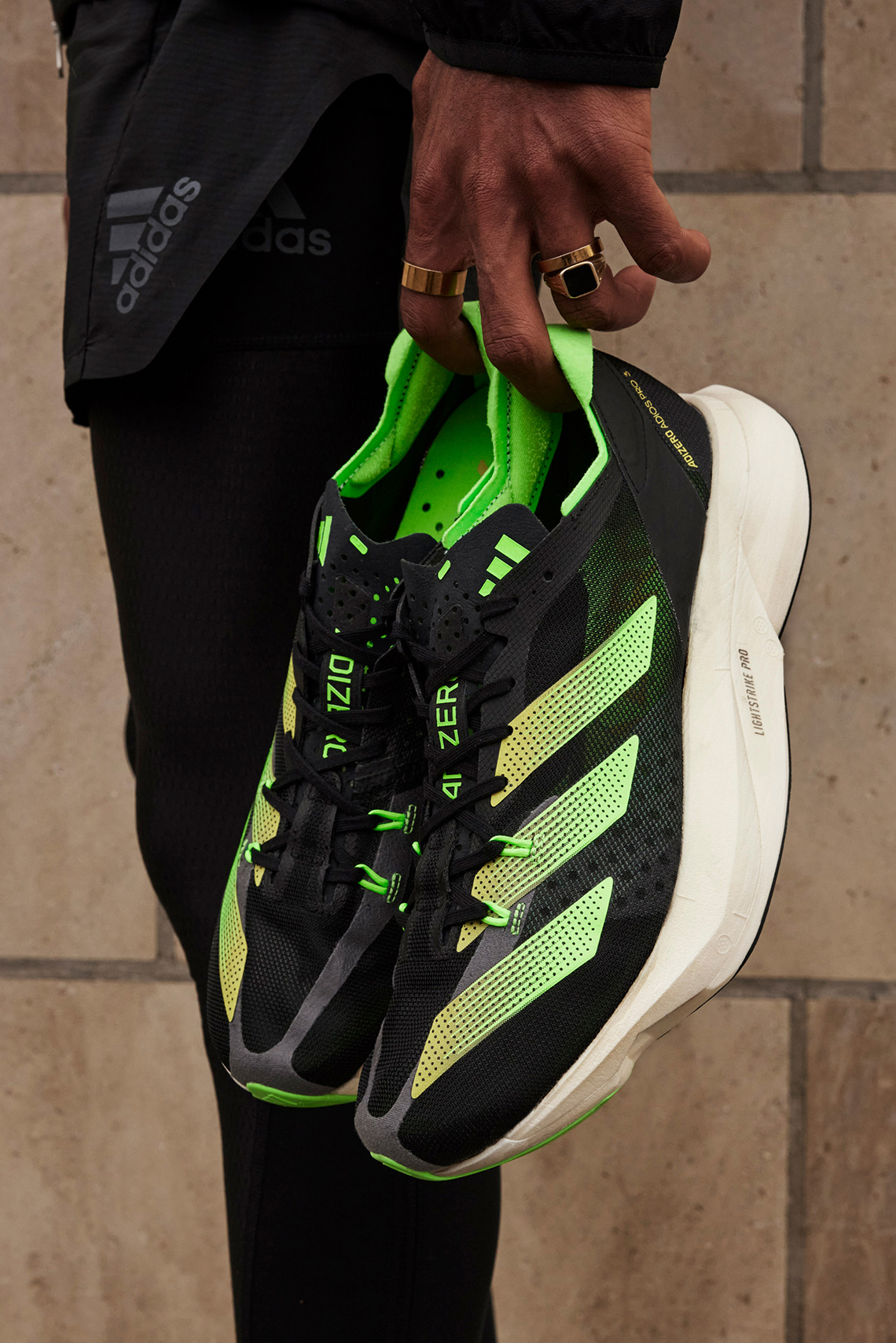 Adidas Adizero Adios Pro 3 Core Black Beam Yellow Solar Green Gx6251 5