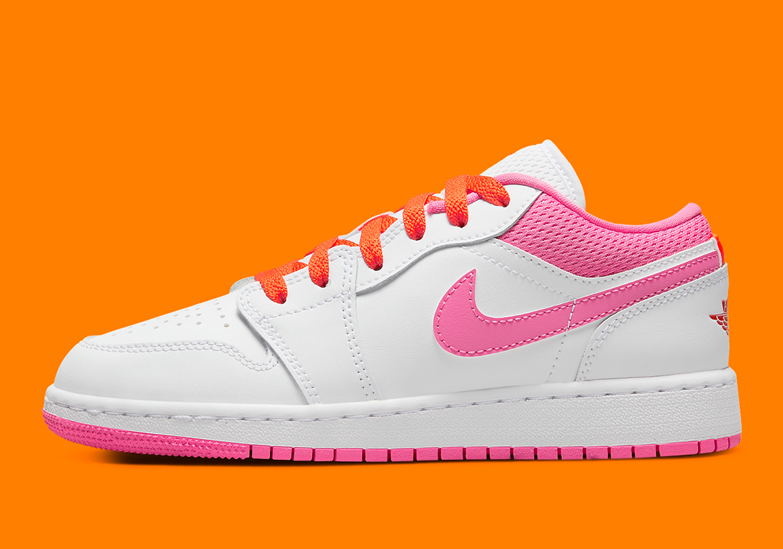 Air Jordan 1 Low Gs White Safety Orange Pinksicle Dr9498 168 4