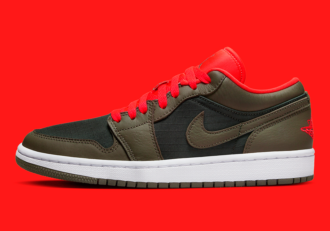 Air Jordan 1 Low Olive Black Crimson Dq6076 002 3