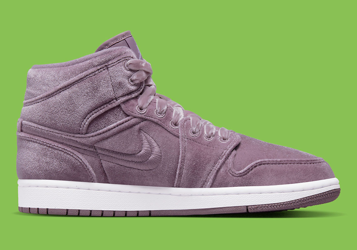 Air Jordan 1 Mid Purple Velvet Release Date 6