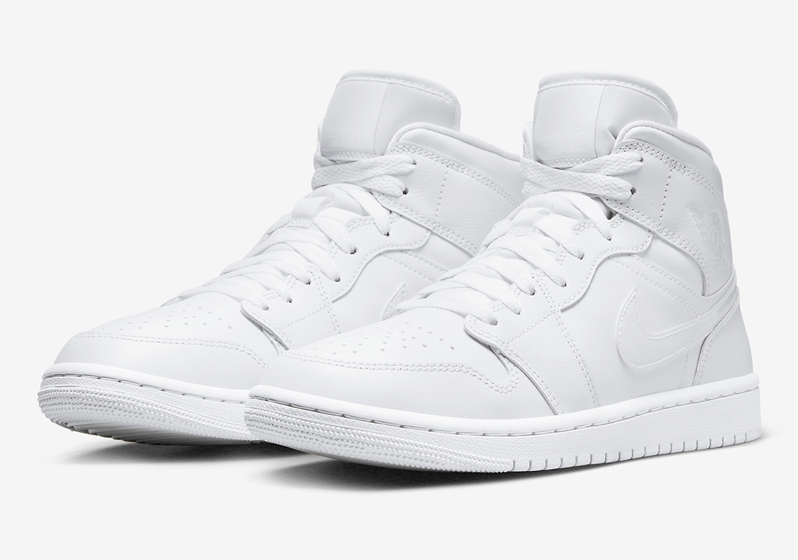 Triple White Air Jordan 1 Mids Are Returning In 2022