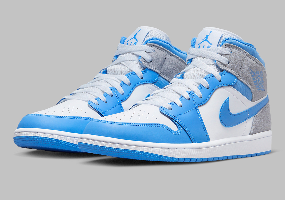 This Air Jordan 1 Mid "University Blue" Features Hoops Netting