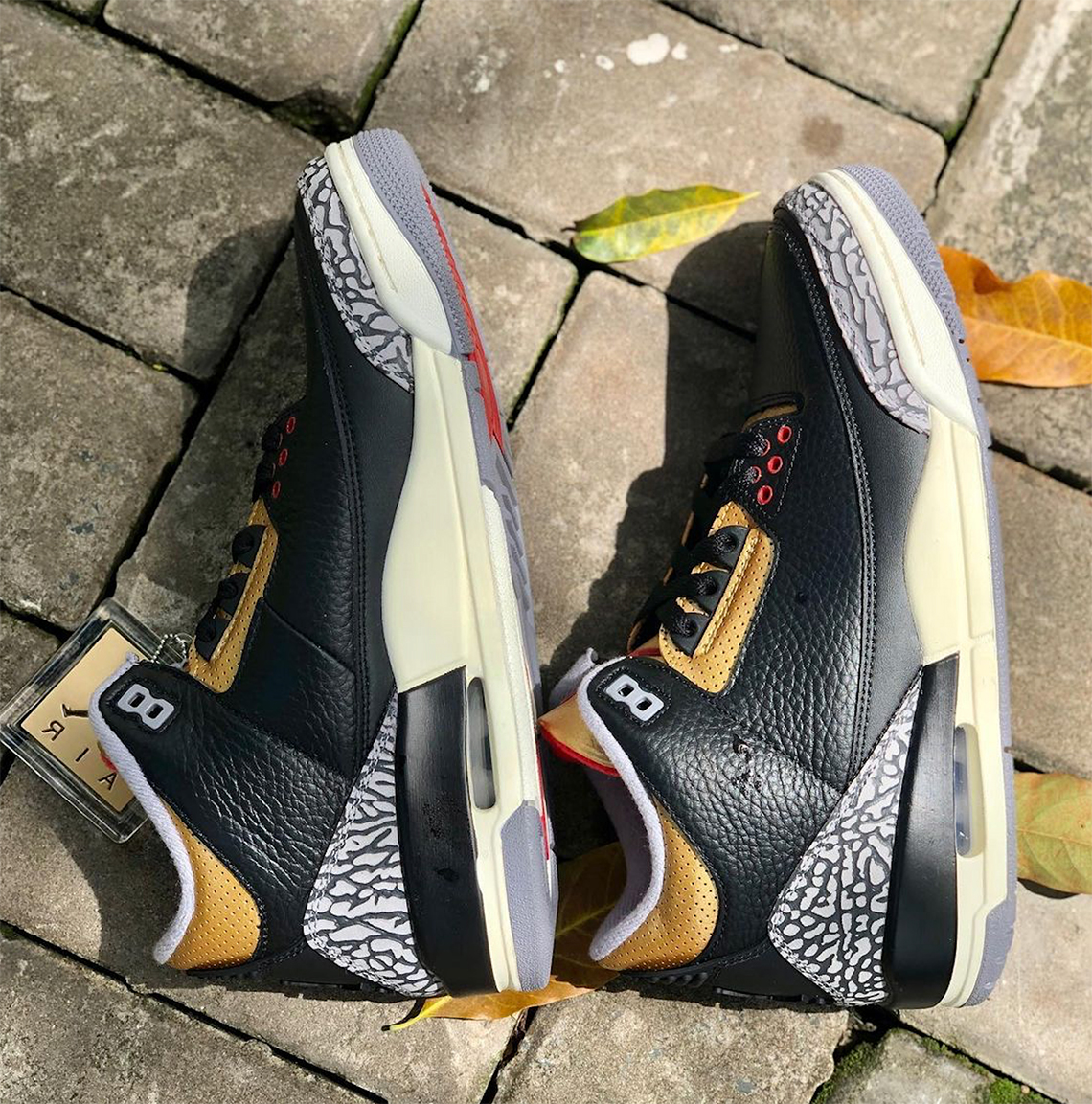 Air Jordan 3 Womens Black Cement Gold 1