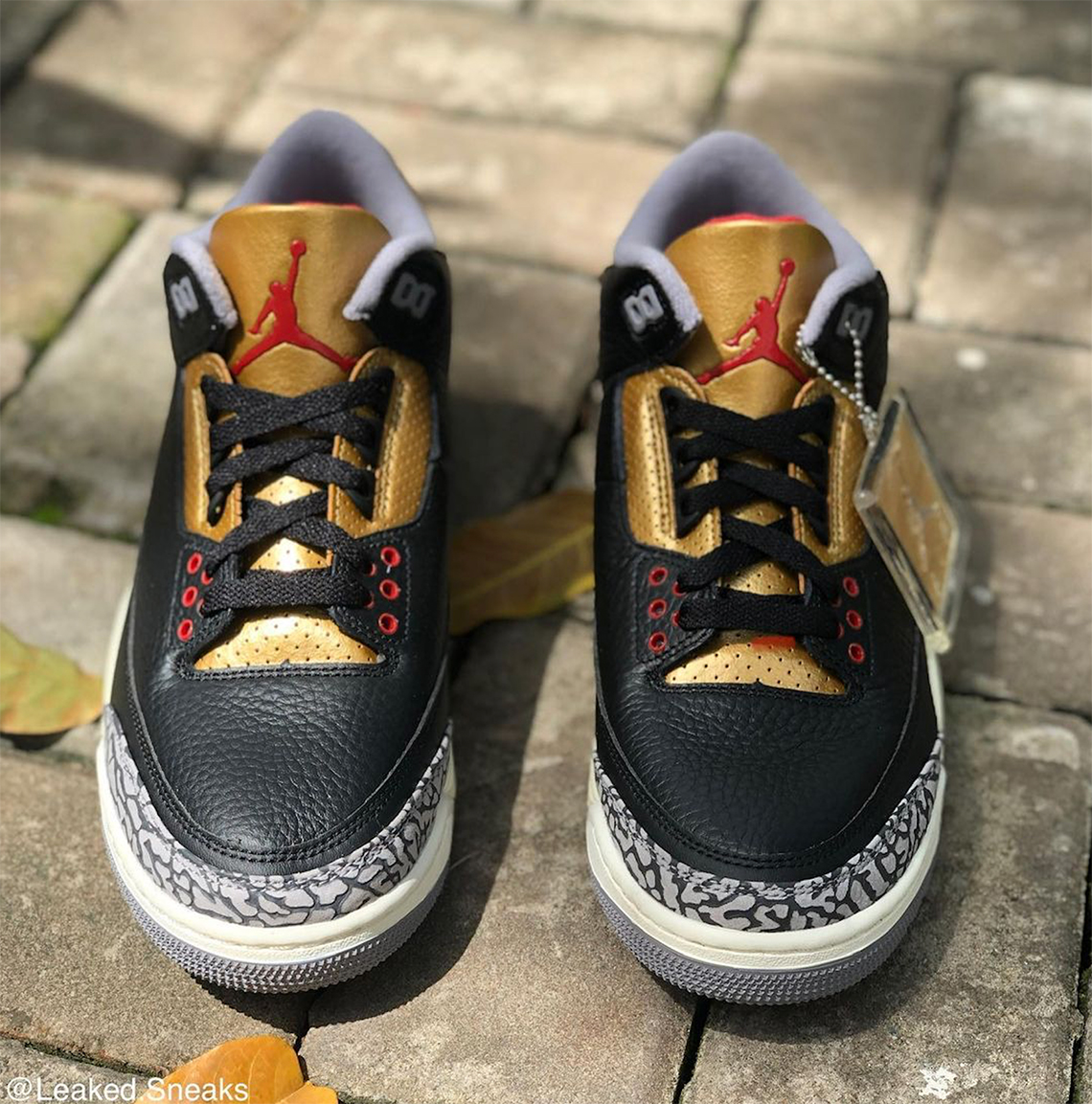 Air Jordan 3 Womens Black Cement Gold 3