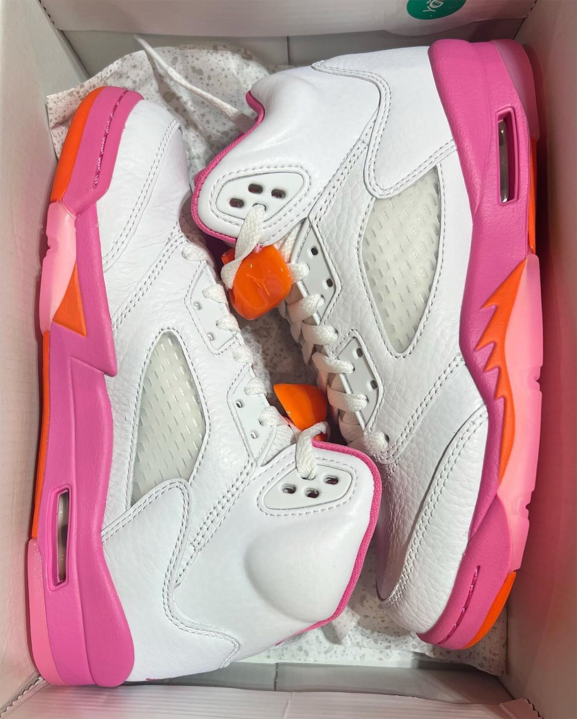 Air Jordan 5 Gs White Pinksicle Safety Orange Release Date 5