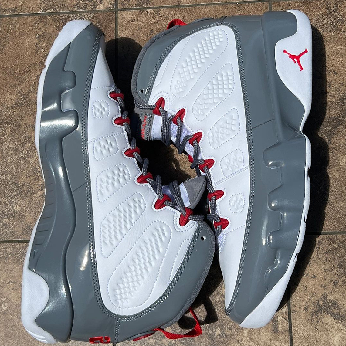 Air Jordan 9 White Fire Red Cool Grey 1