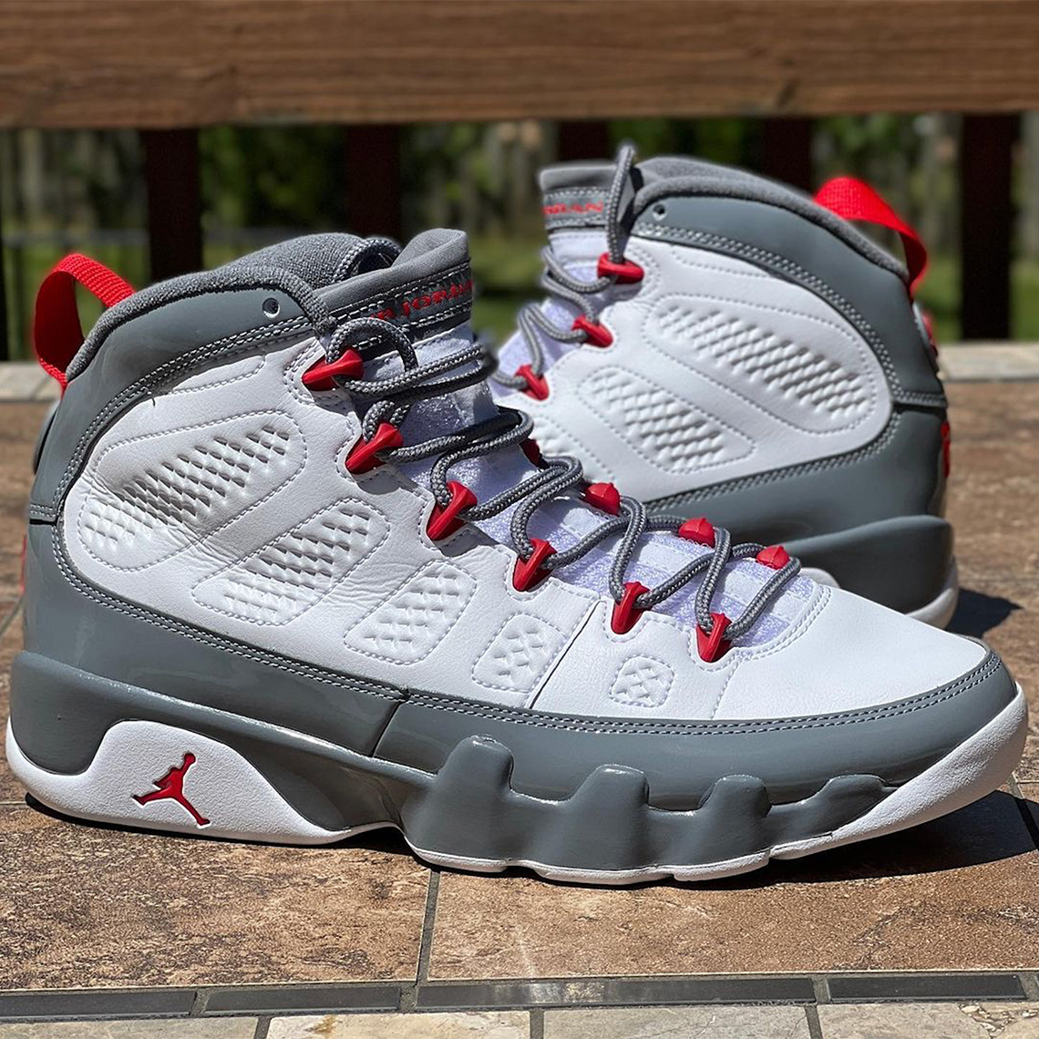 Air Jordan 9 White Fire Red Cool Grey 6