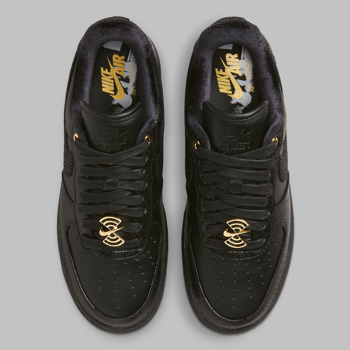 Nike Air Force 1 Low 40th Anniversary Black Gold Snakeskin 4