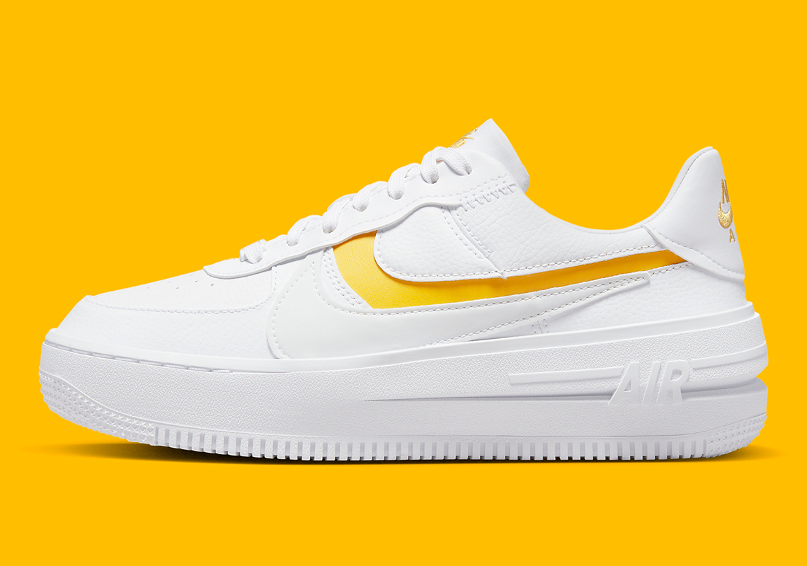 Nike Air Force 1 Plt Af Orm White Yellow Ochre Summit White Dj9946 102 7