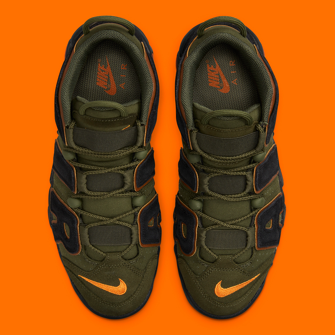 Nike Air More Uptempo Cargo Khaki Black Pecan Alpha Orange Dx2669 300 5