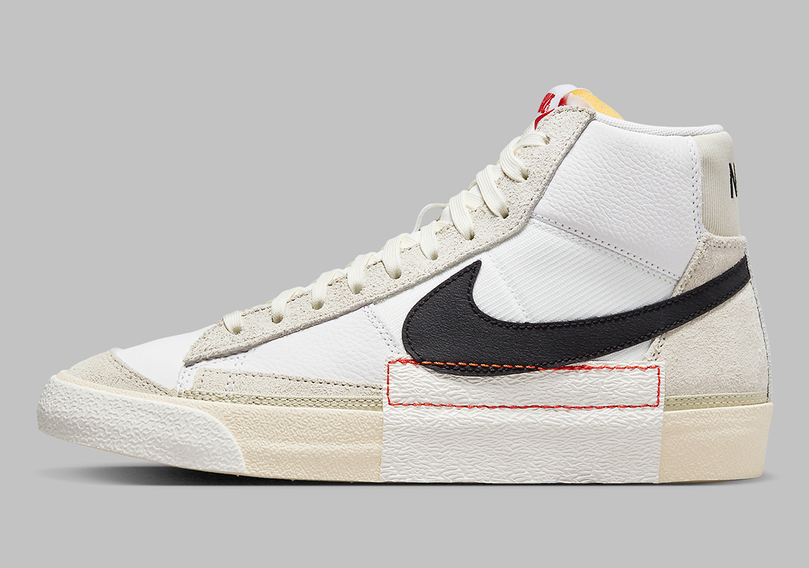 Nike Blazer Mid 77 Pro Club White Black Light Bone Summit White Dq7673 100 6