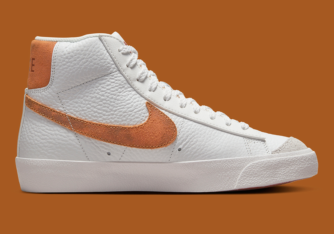 Nike Blazer Mid White Orange Suede Dx8948 100 4