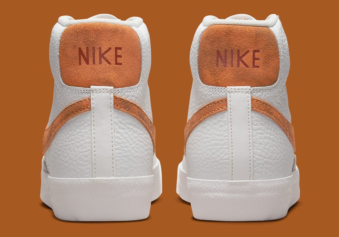 Nike Blazer Mid White Orange Suede Dx8948 100 6