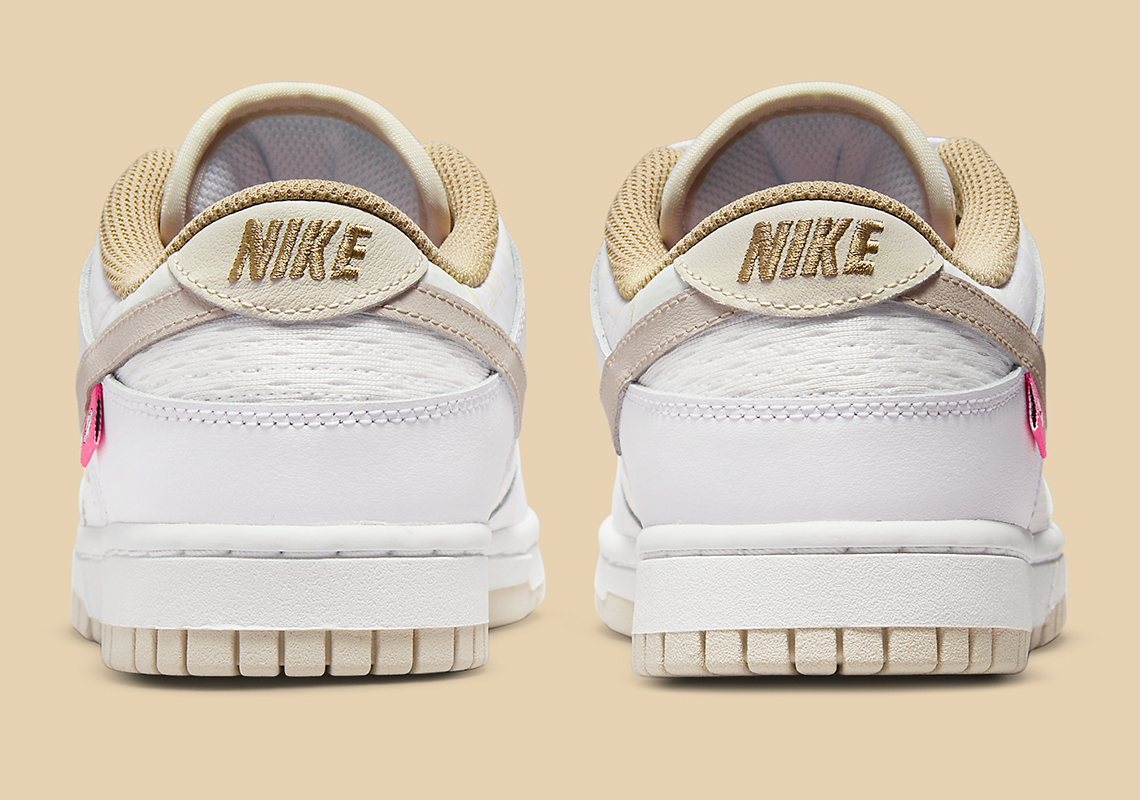 Nike Dunk Low Bling White Tan Pink 2