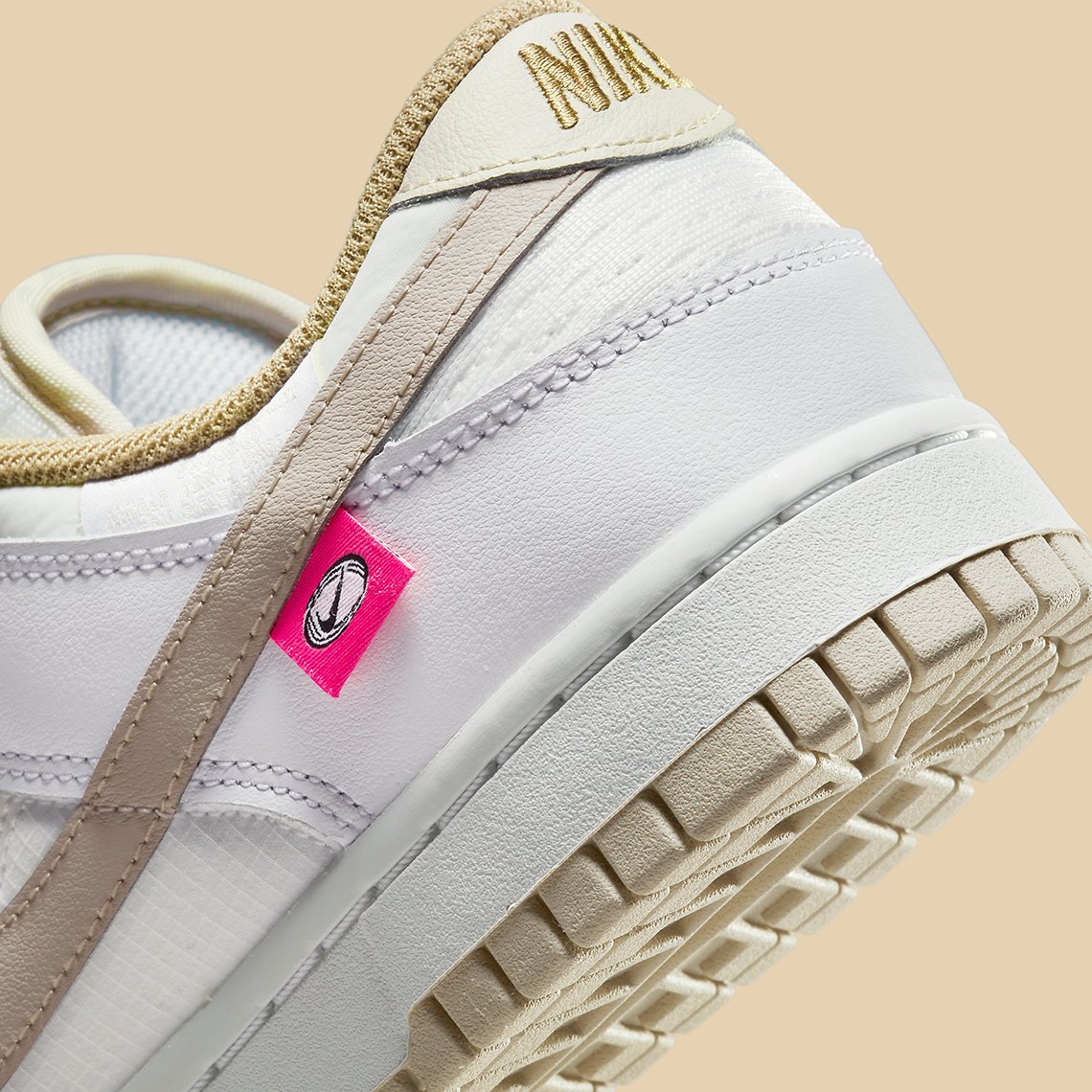 Nike Dunk Low Bling White Tan Pink 3