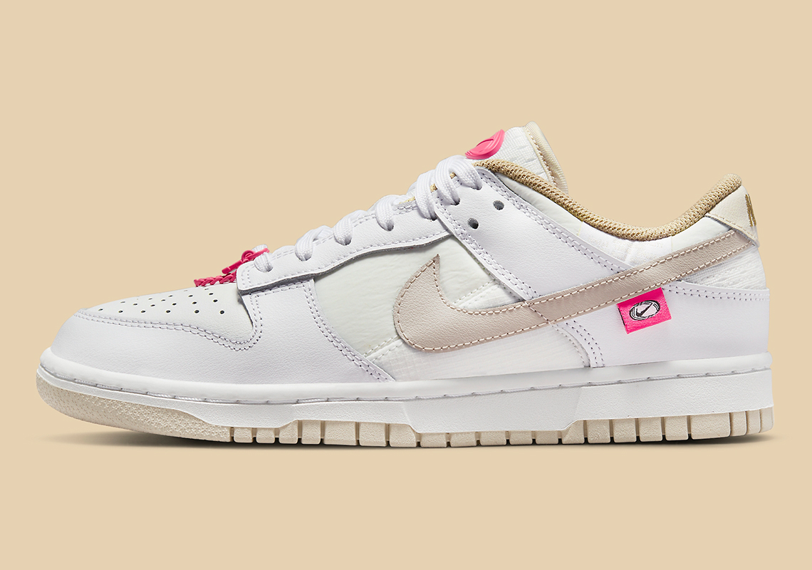 Nike Dunk Low Bling White Tan Pink 4