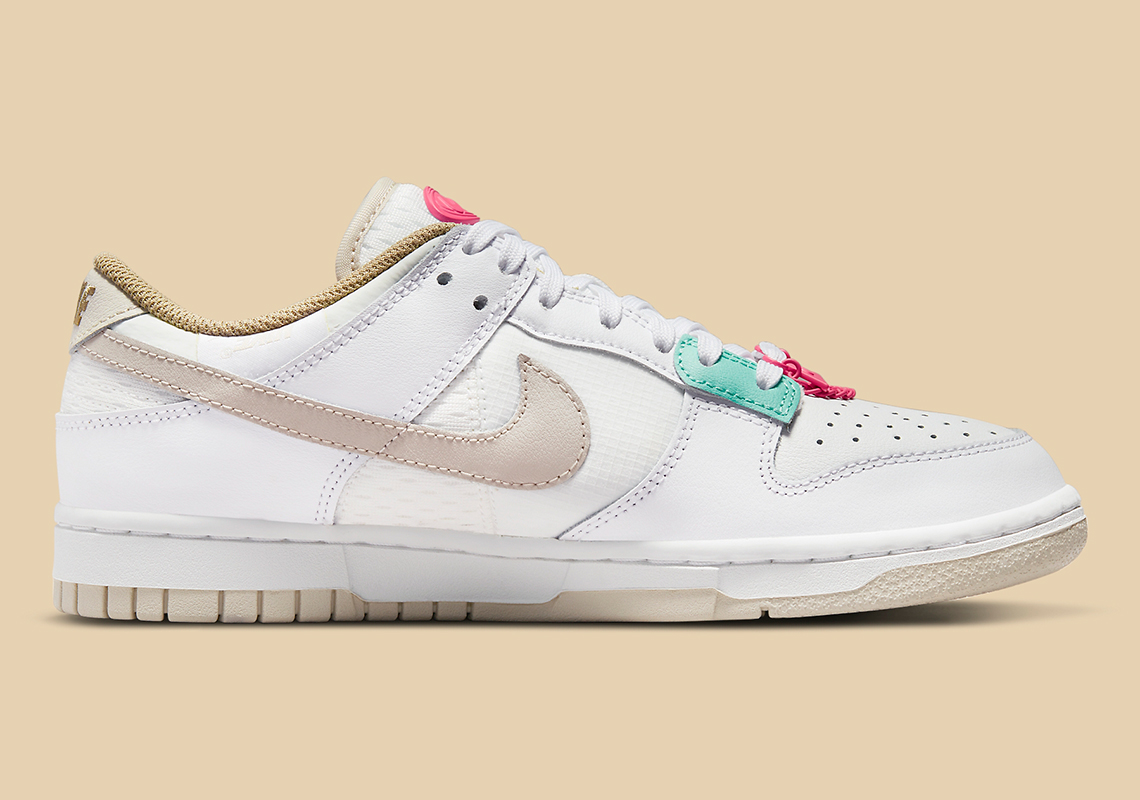 Nike Dunk Low Bling White Tan Pink 5