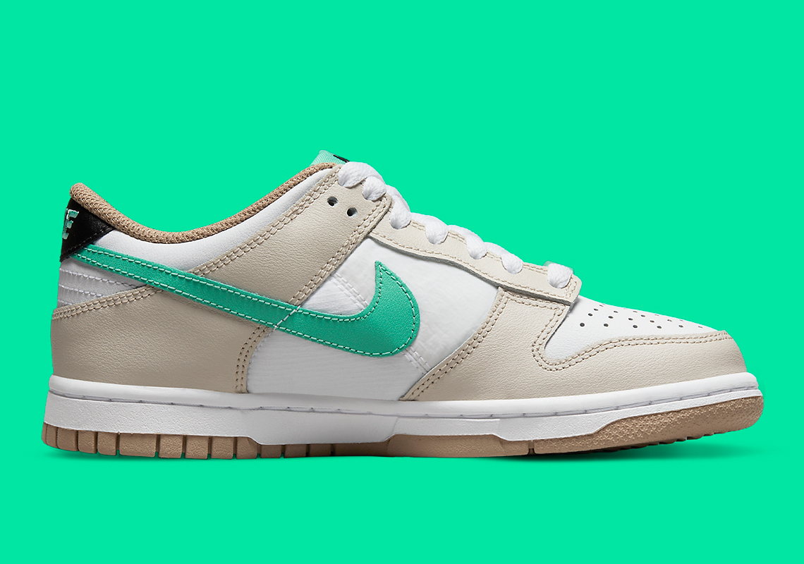 Nike Dunk Low Gs Tan White Green Dx6063 131 2