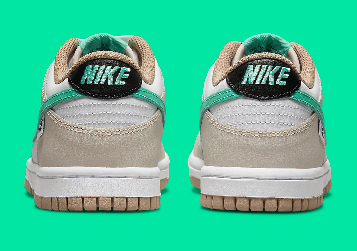 Nike Dunk Low Gs Tan White Green Dx6063 131 3