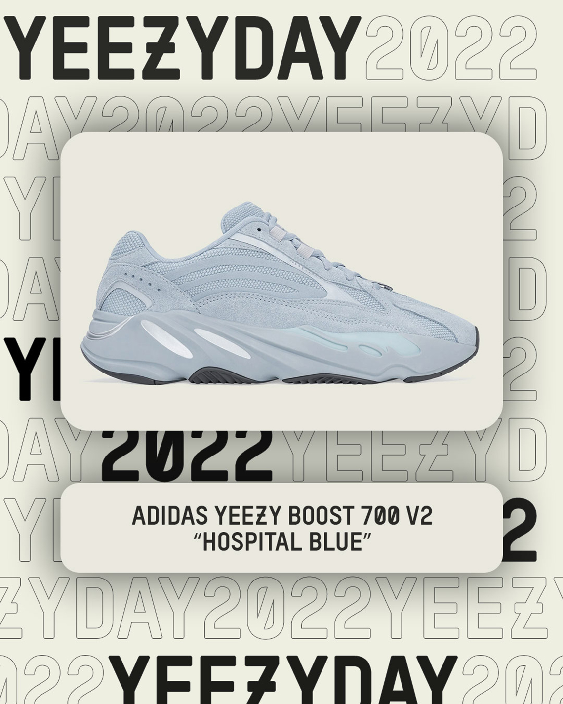 Yeezy Day 2022 Yeezy Boost 700 V2 Hospital Blue