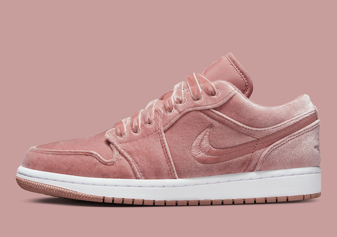 Air Jordan 1 Low Pink Velvet Dq8396 600 2