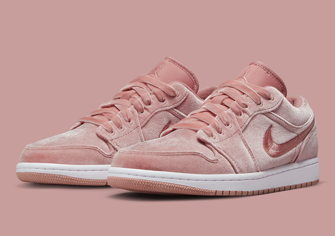 The Air Jordan 1 Low Dresses Itself In Pink Velvet